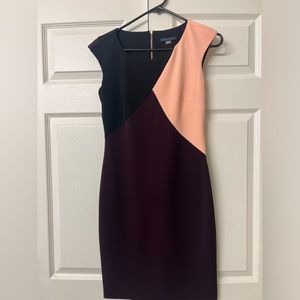 Tommy Hilfiger Wine,  Pink,  Black color Block Dress size 2